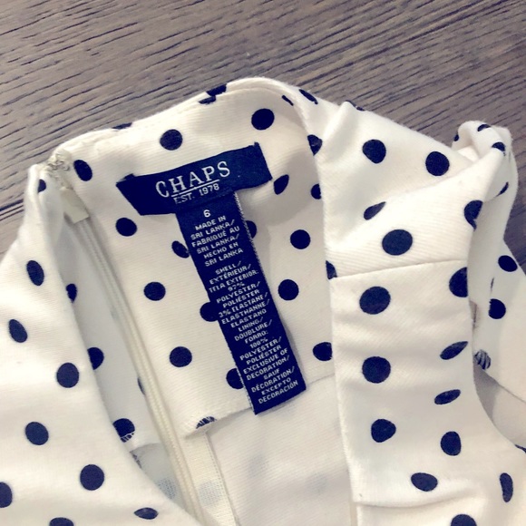 Chaps Polka-Dot Ponte Dress with pockets! - Picture 5 of 5